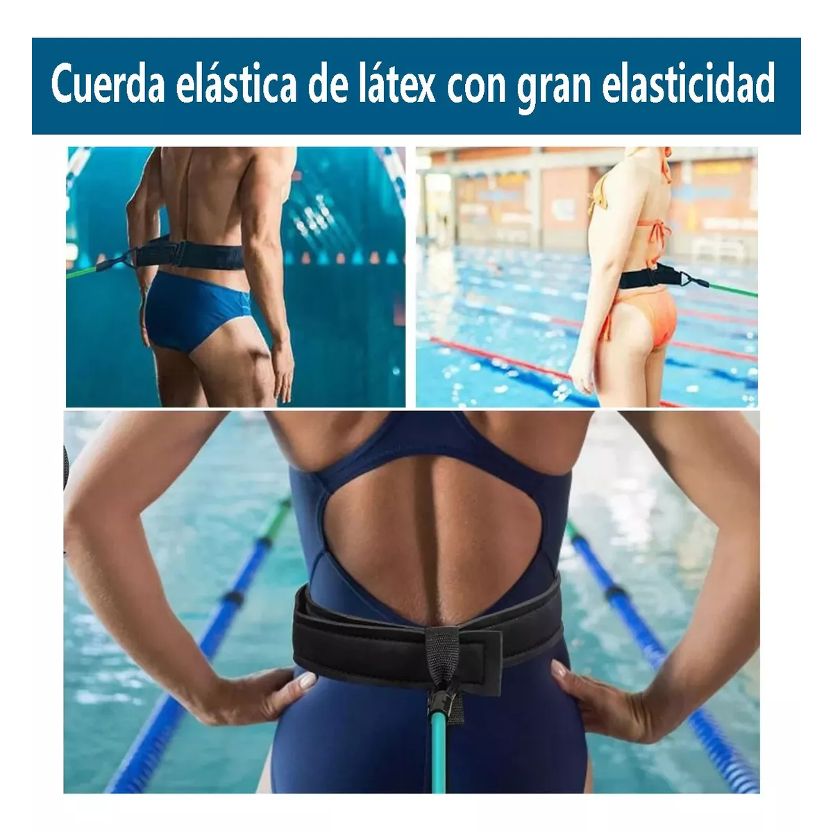4m Cinturones Entrenamiento Natación Resistenc Nadar Cuerdas