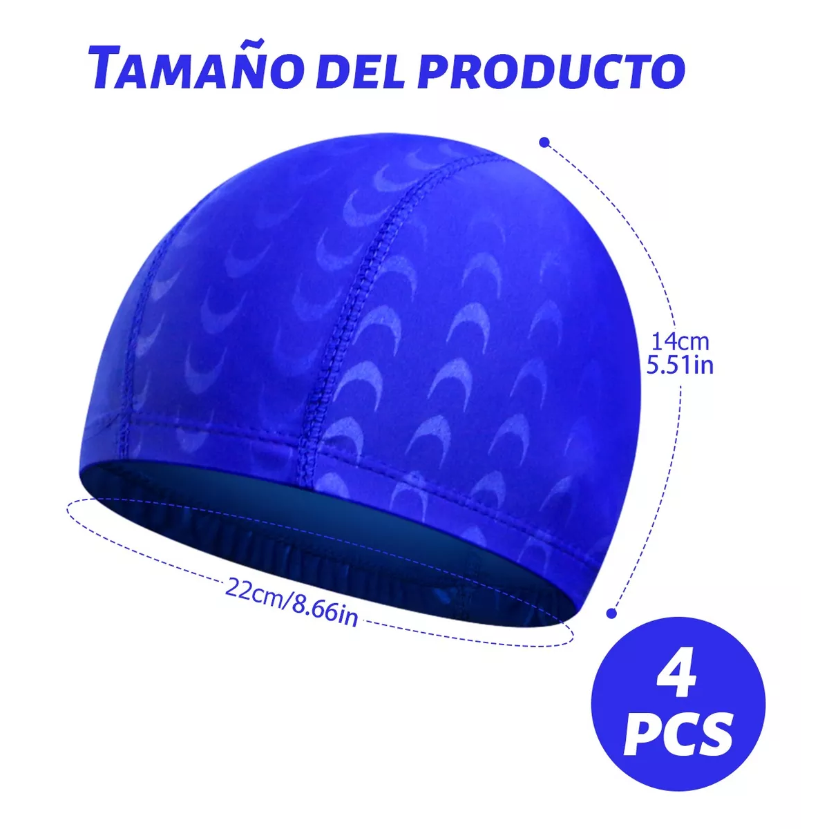 Gorra Para Natación De Unisex ,adultos Gorro Natacion 4pcs
