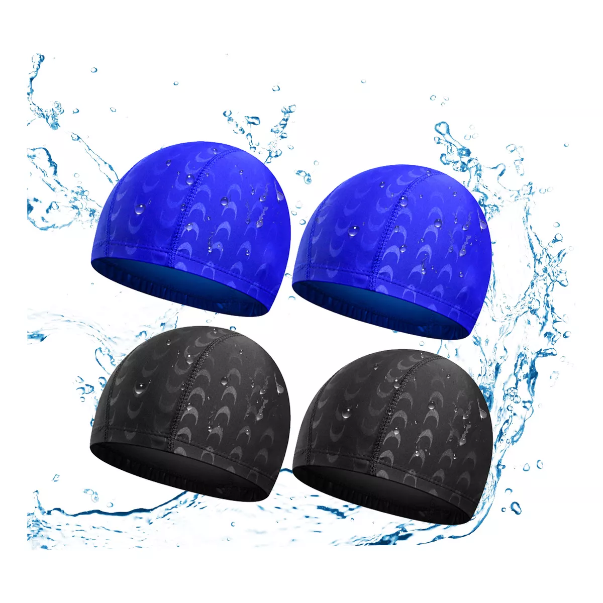 Gorra Para Natación De Unisex ,adultos Gorro Natacion 4pcs