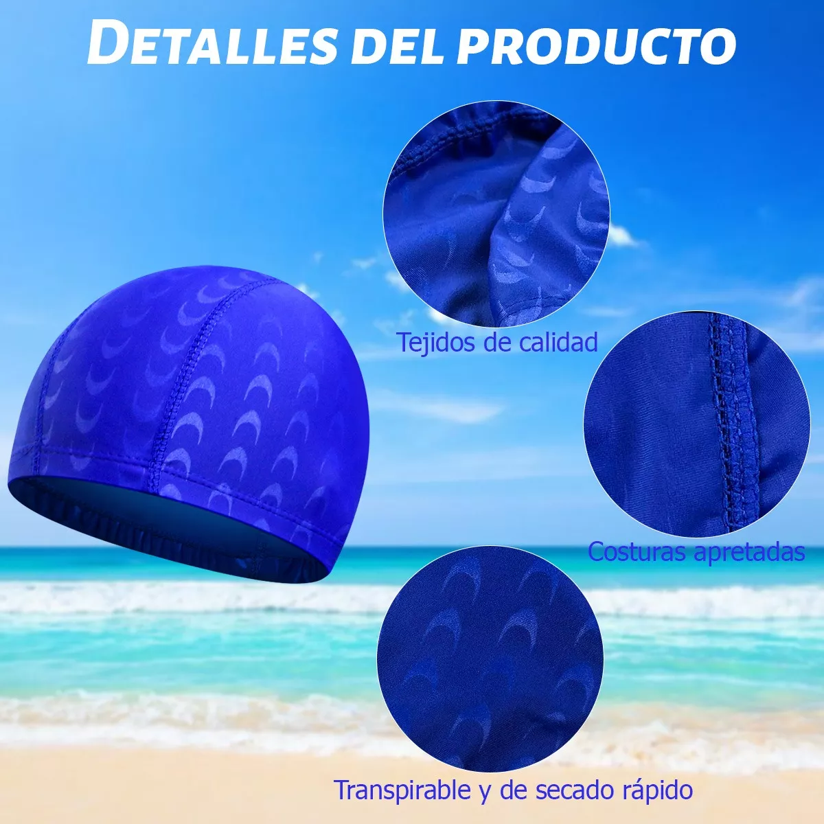 Gorra Para Natación De Unisex ,adultos Gorro Natacion 4pcs