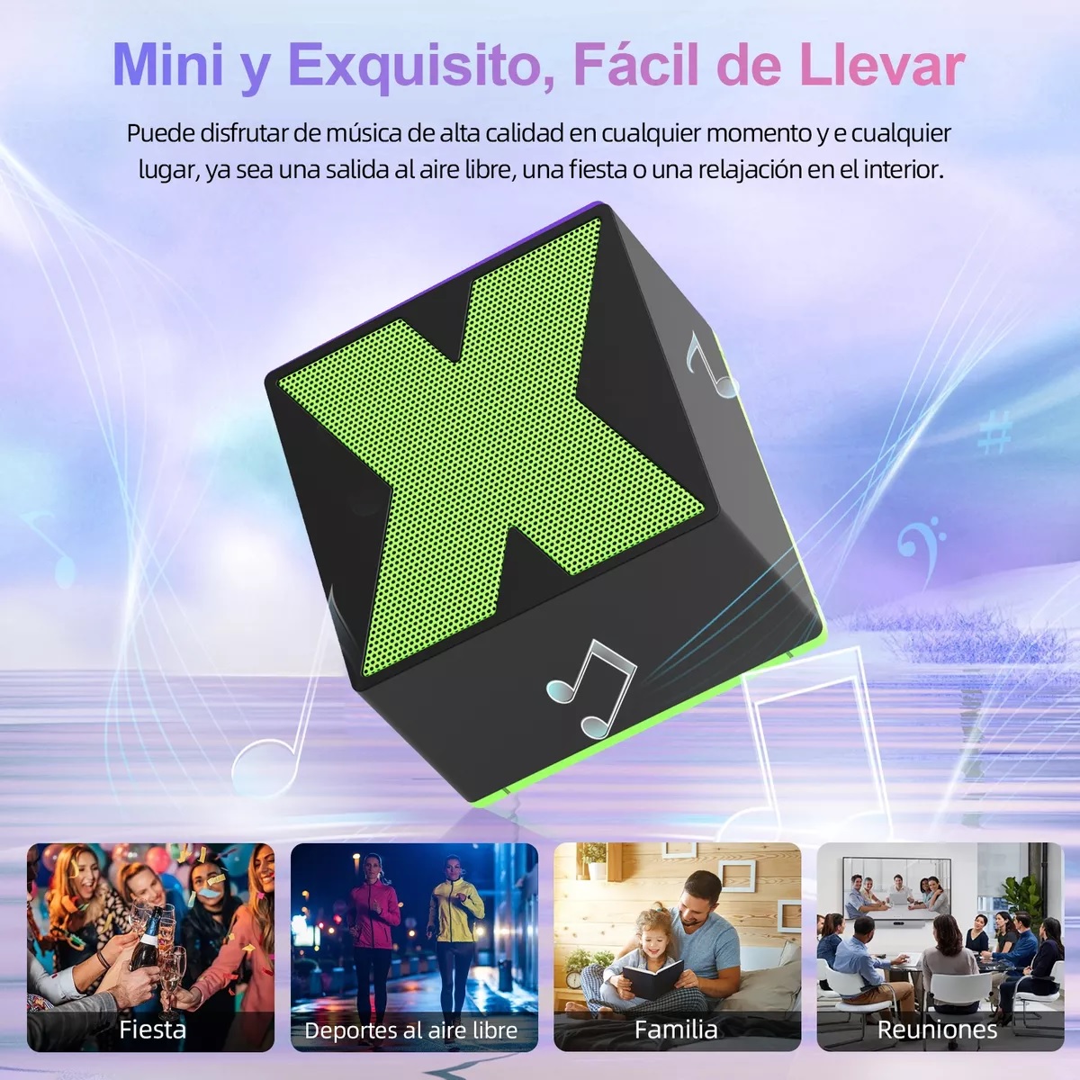 Mini Bocina Portátil Bluetooth Altavoz Inalámbrica Negro