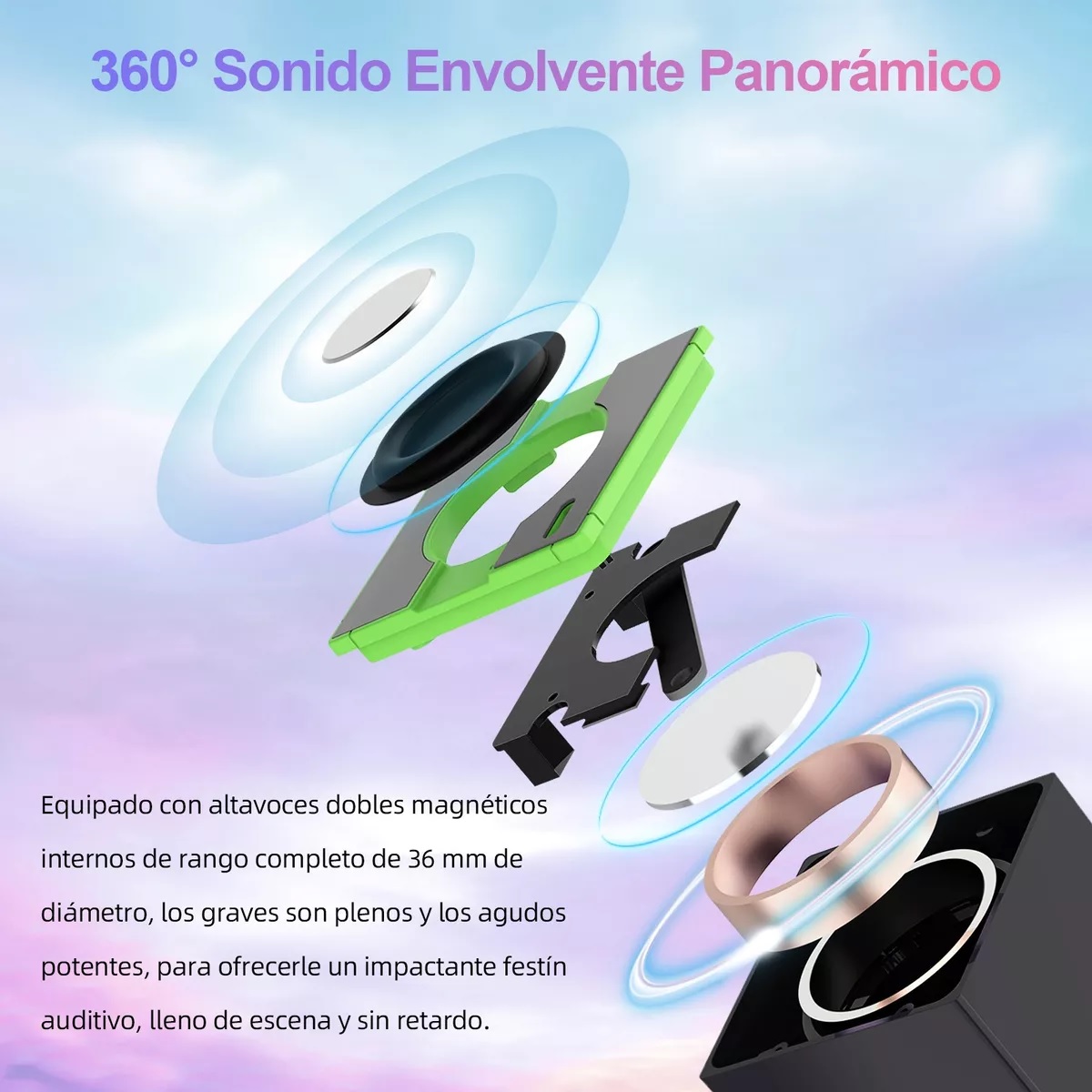 Mini Bocina Portátil Bluetooth Altavoz Inalámbrica Negro