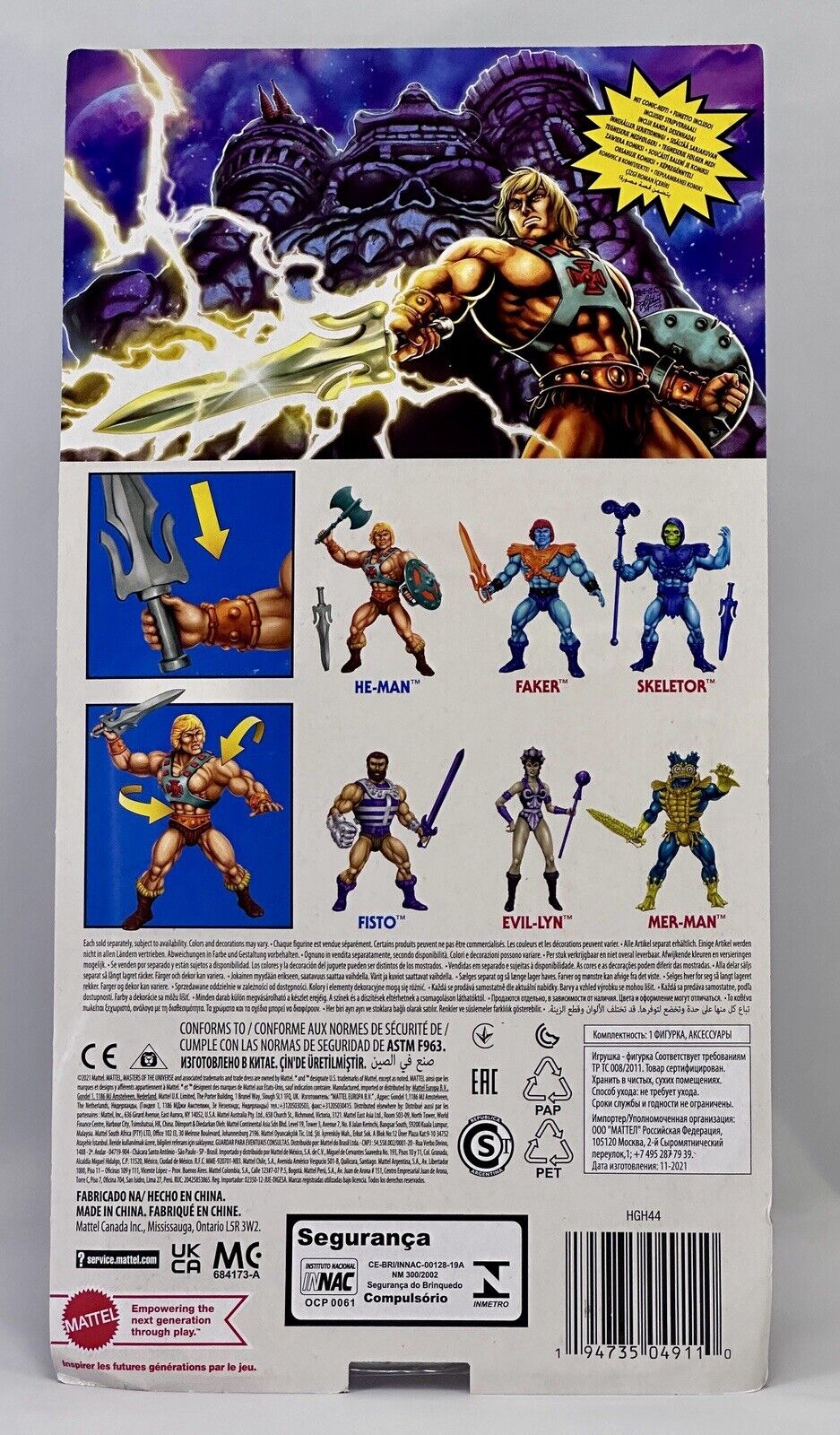 He-Man Cabeza Vintage Masters of the Universe Origins MATTEL Figura de Acción 6+ años