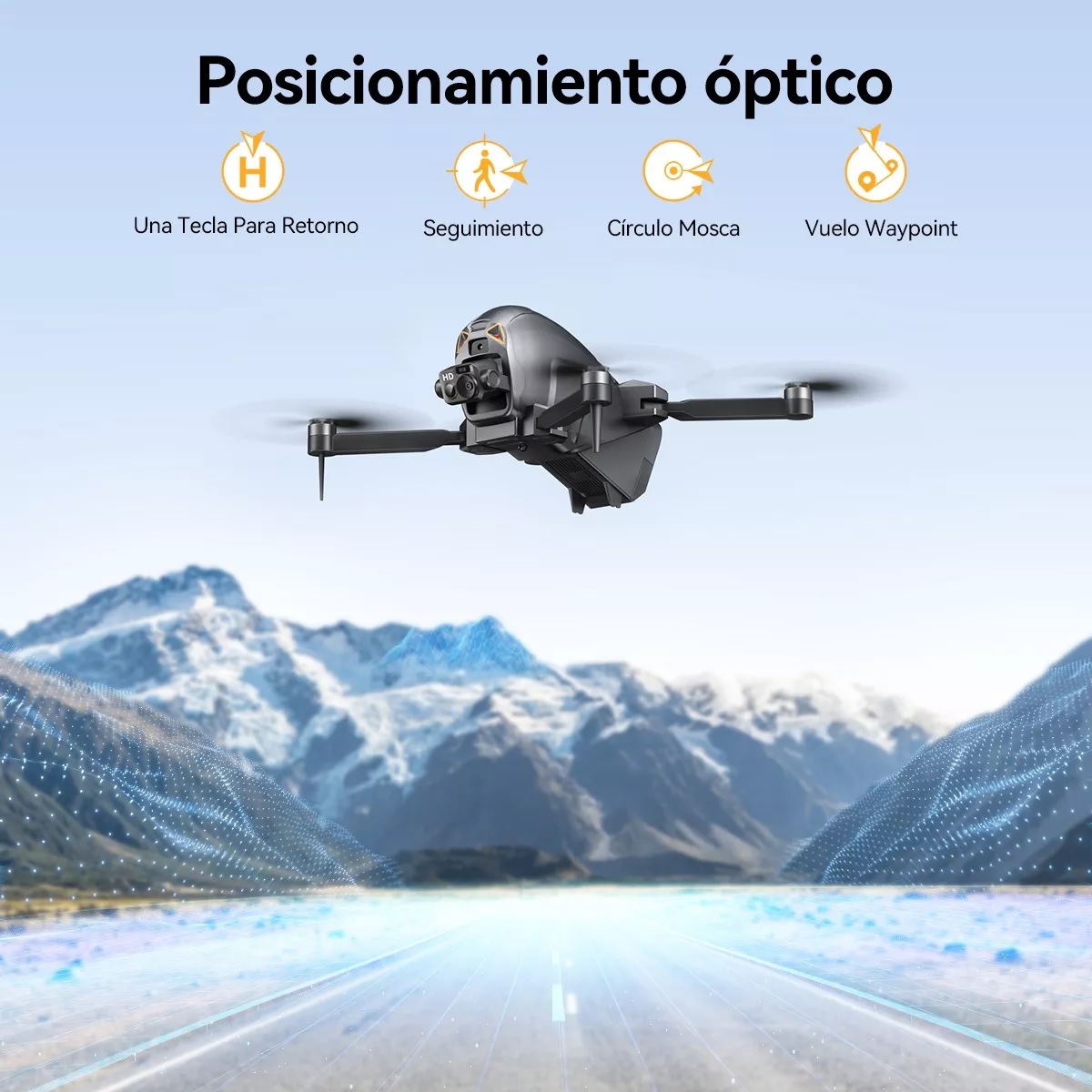 Mini Drone 8k Con Dual Cámara Hd Sin Escobillas 3 Baterías