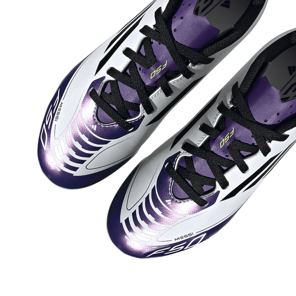 Tenis Adidas de Futbol F50 Club FXG Messi Blanco Unisex IE9088