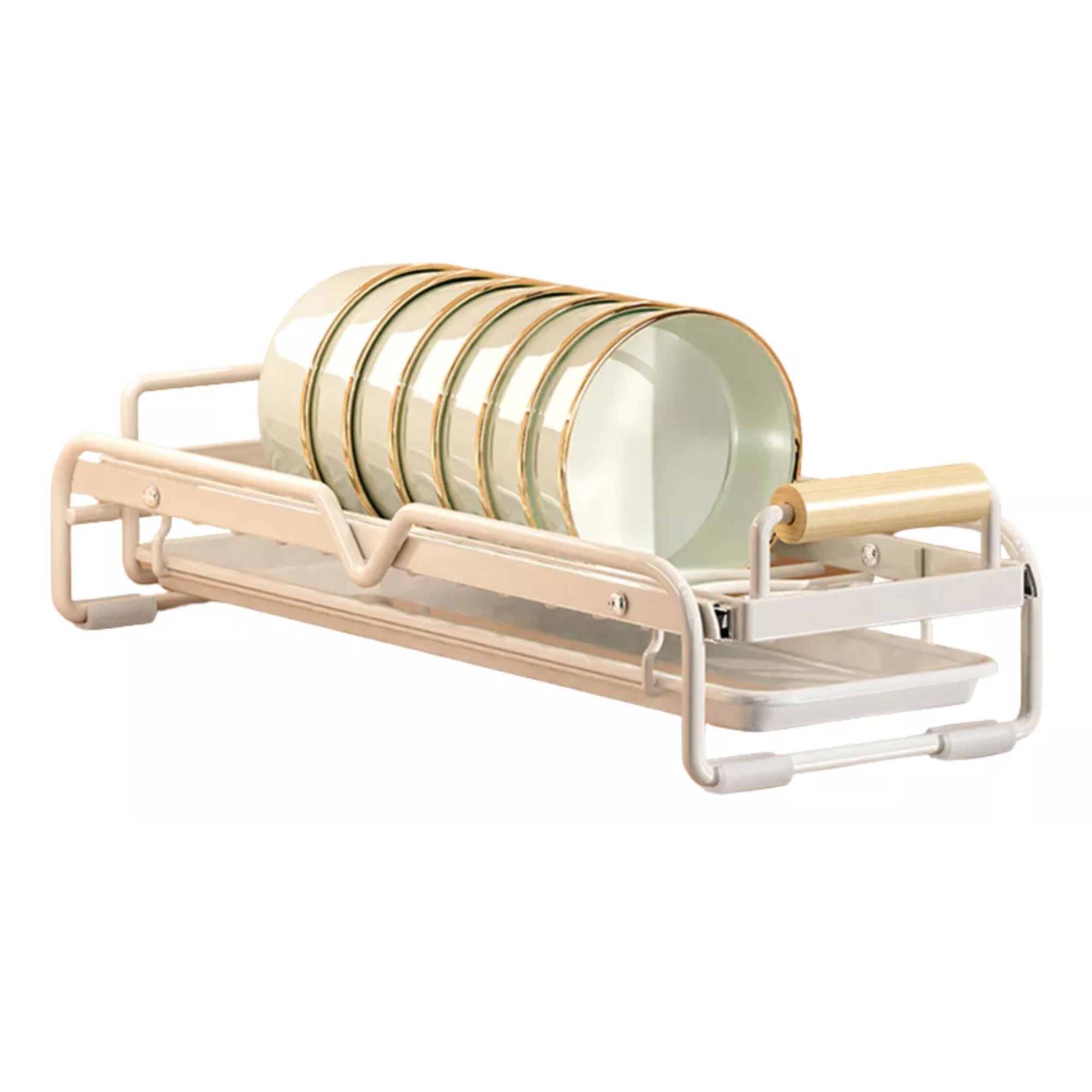 Estante Organizador Rack Deslizable Escurridor Para Cocina para Tazones Color Blanco