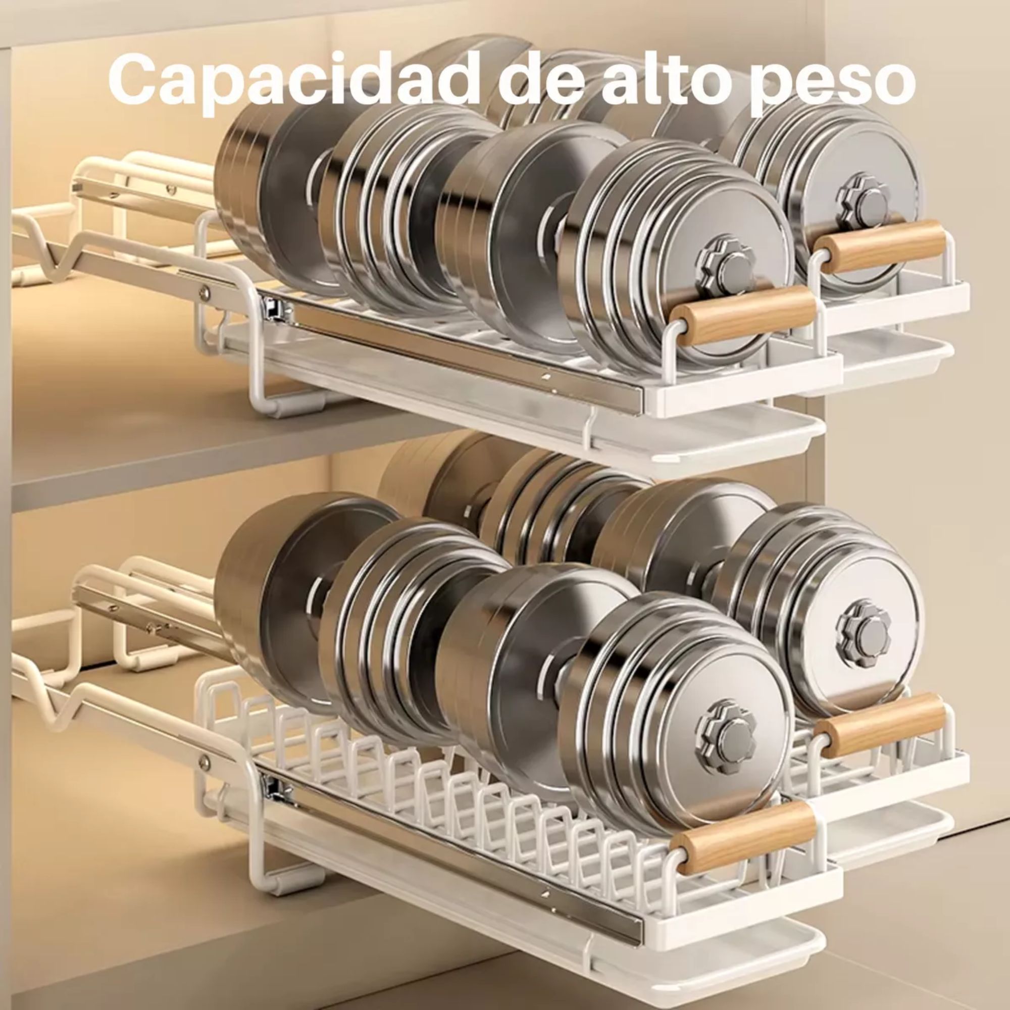 Estante Organizador Rack Deslizable Escurridor Para Cocina para Platos Color Gris