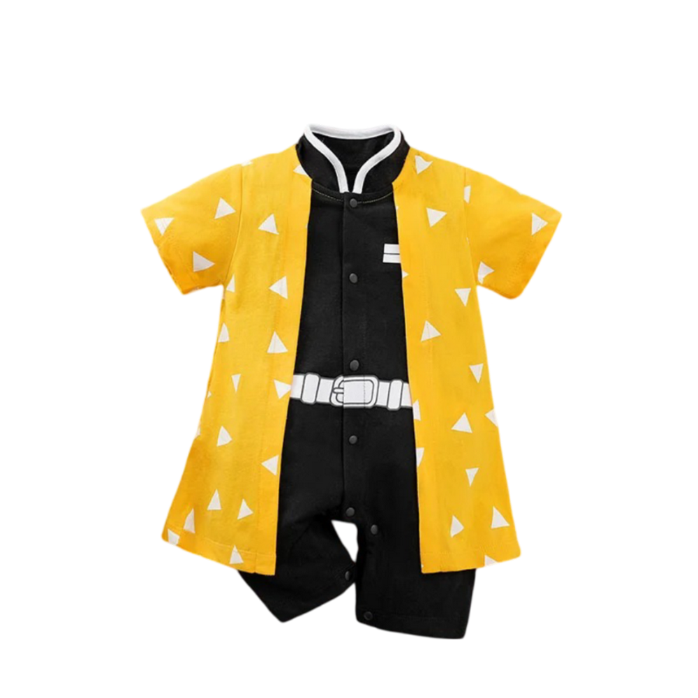 Disfraz Mameluco Anime Kimetsu Zenitsu Traje Bebe