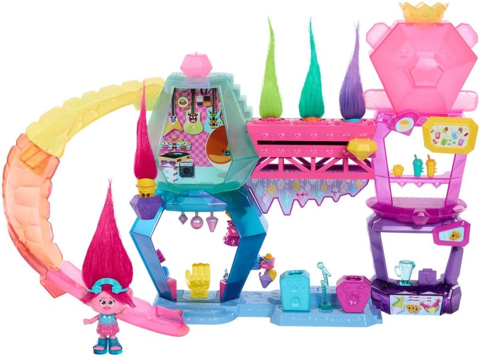 Trolls Set Juego Monte Furia Tobogán Extraíble para niñas de 3 años en adelante