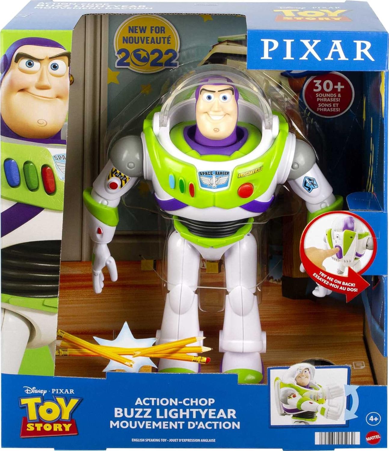 Figura Toy Story Buzz Hablando Movimiento Karate 20 Frases y Sonidos