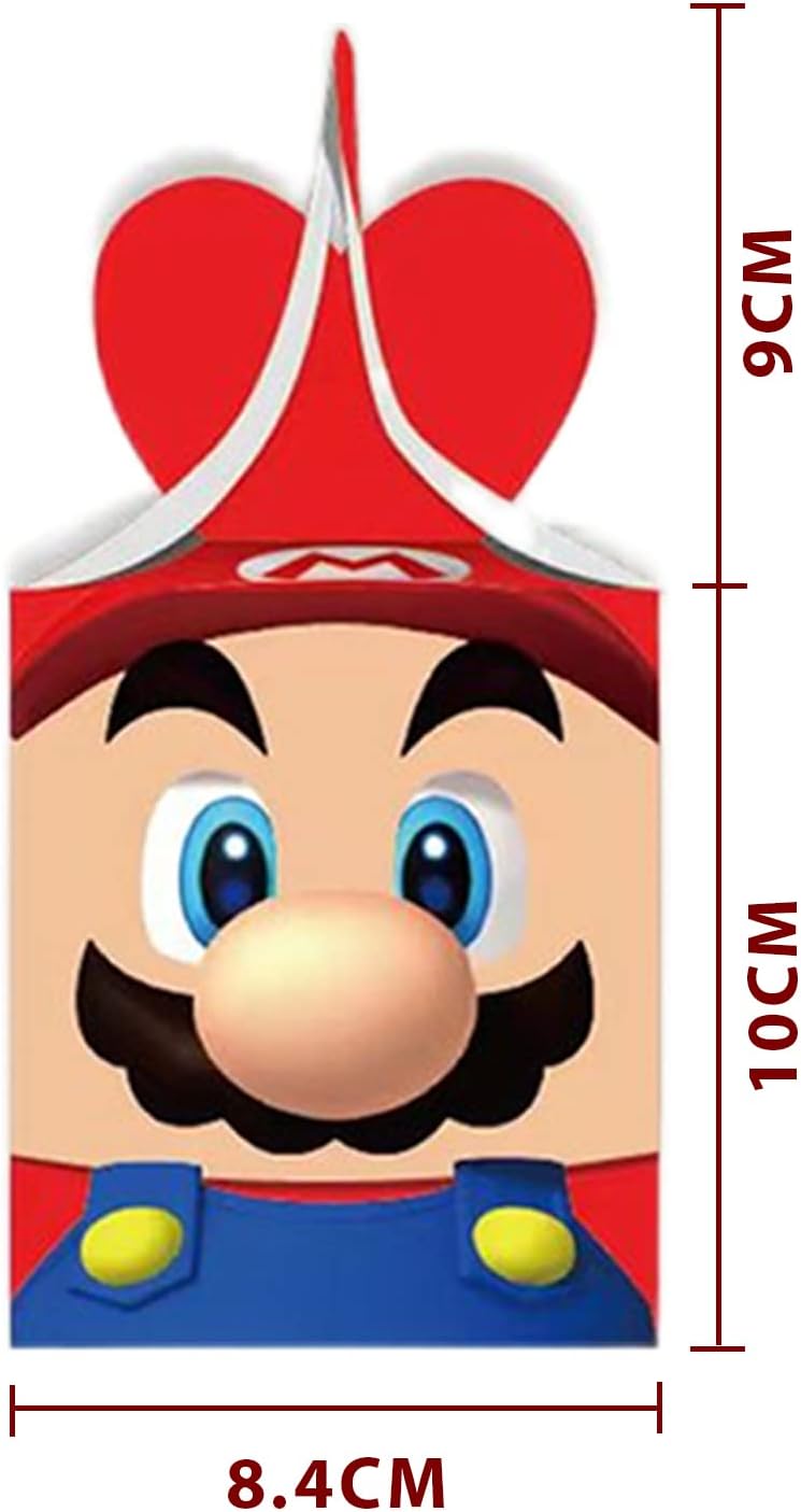 Caja Dulces Dulcero Bloque Super Mario Bowser Party 12 Piezas Cumpleaños Videojuegos