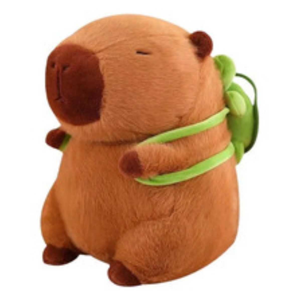Juguetes de peluche de capibara y mochilas pequeñas con forma de tortuga