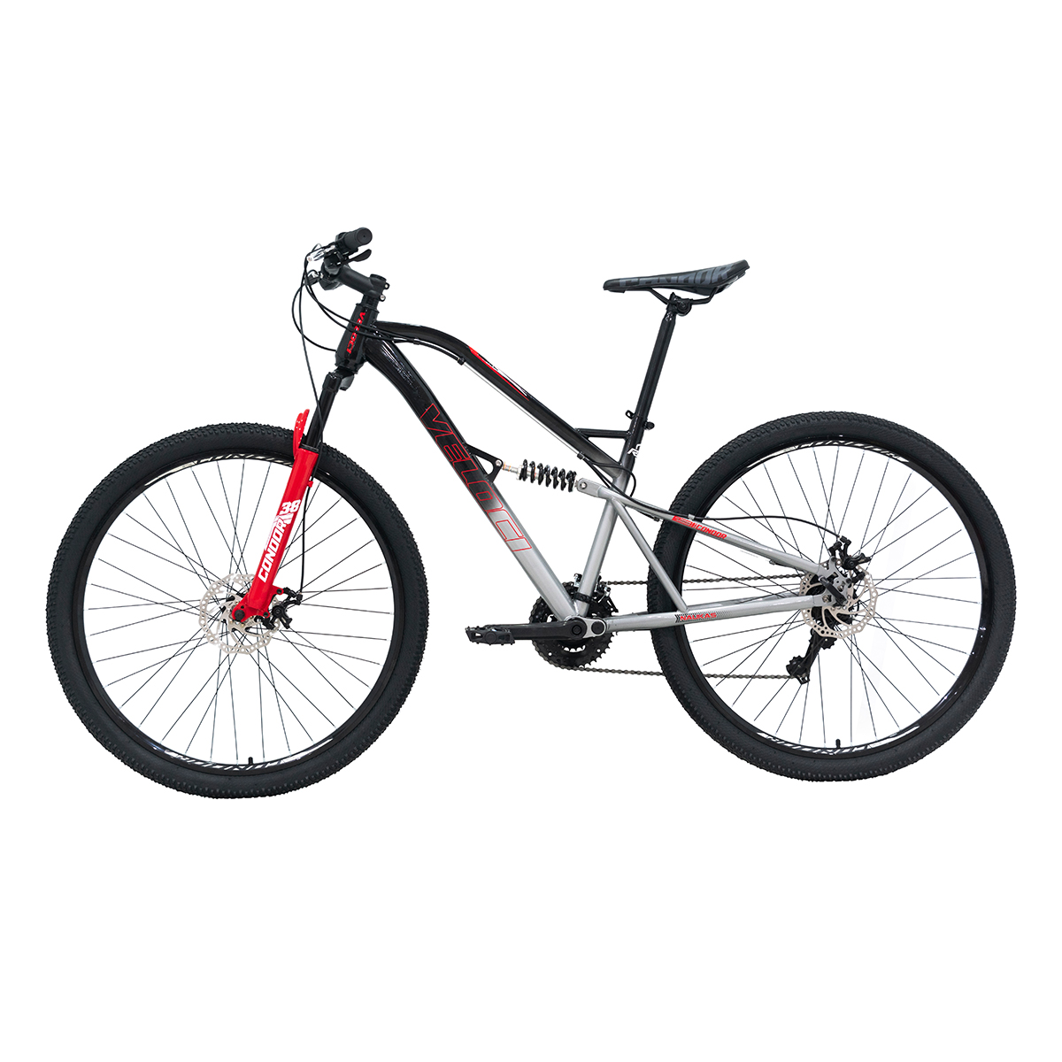 Bicicleta Veloci Naukas Pro Fd D/Susp Rodado 29 Plata