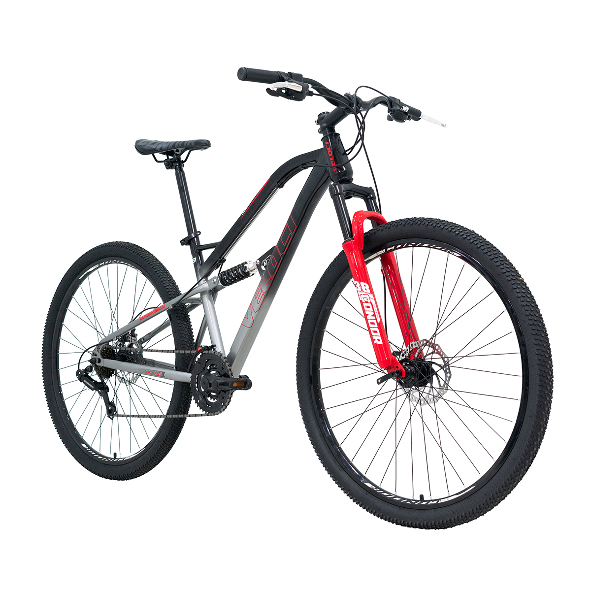 Bicicleta Veloci Naukas Pro Fd D/Susp Rodado 29 Plata