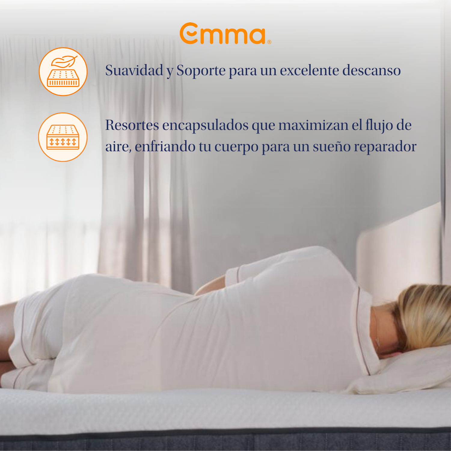 Colchón Emma Hybrid Premium Matrimonial