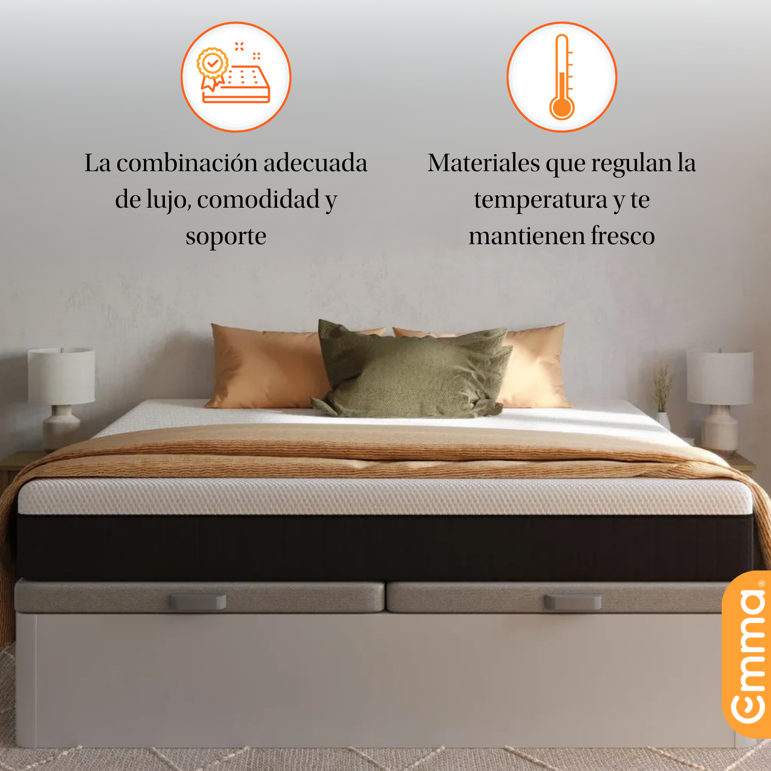 Colchón Emma Hybrid Premium King 