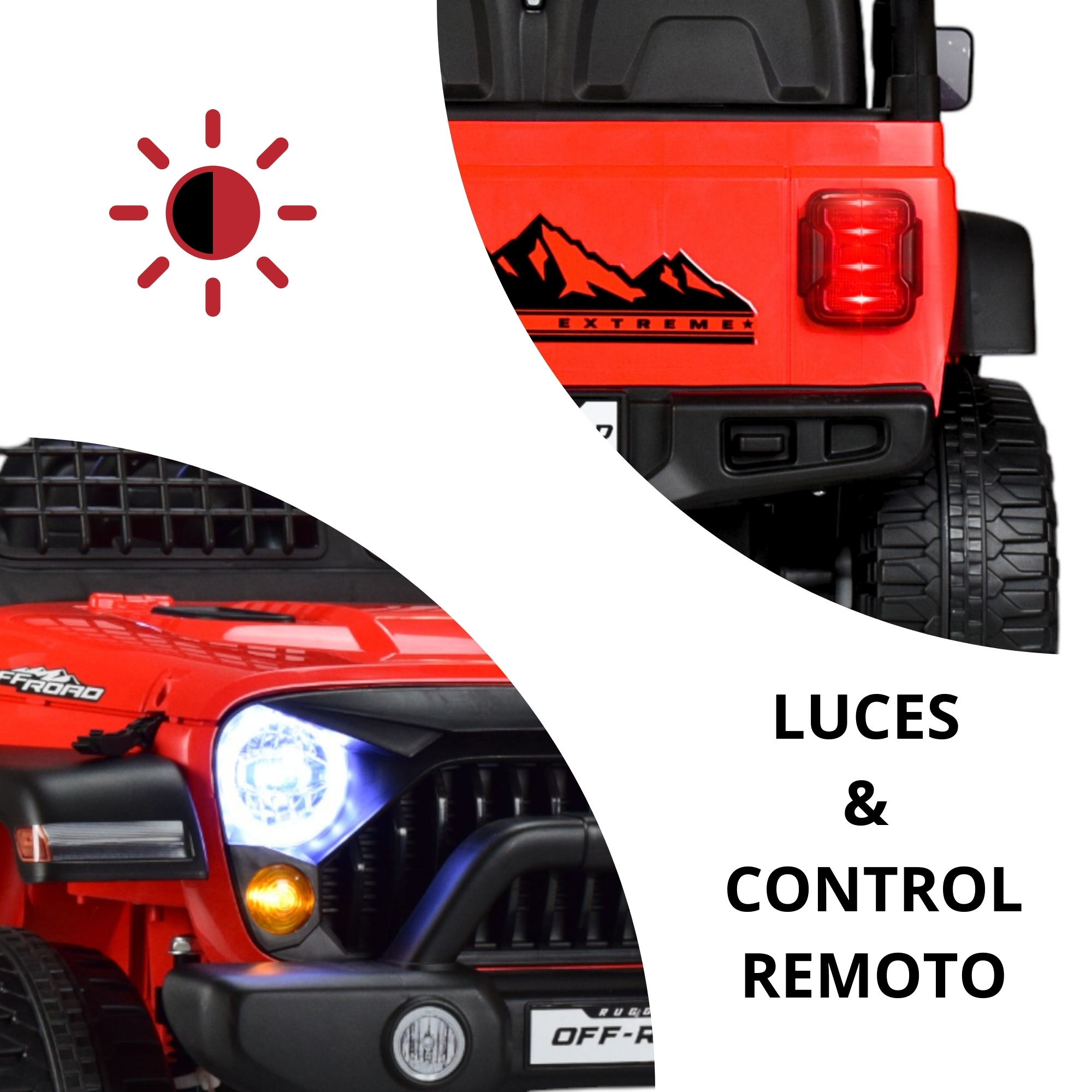 Montable Electrico para Niños Camioneta Control Remoto 12v - ROJO