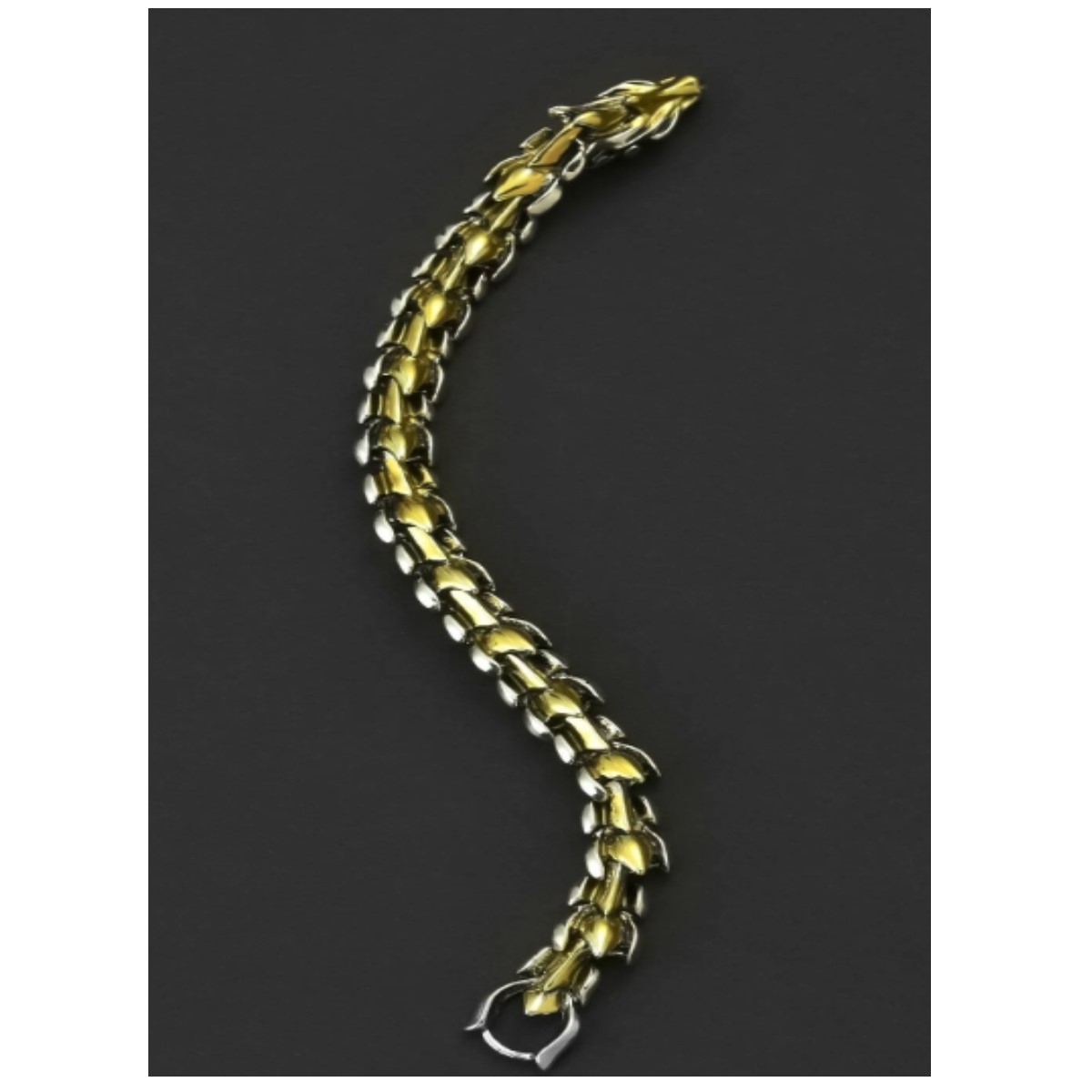 Pulsera adorno brazalete dorado plata Acero Inoxidable Cabeza Dragón Escamas Accesorio Regalo