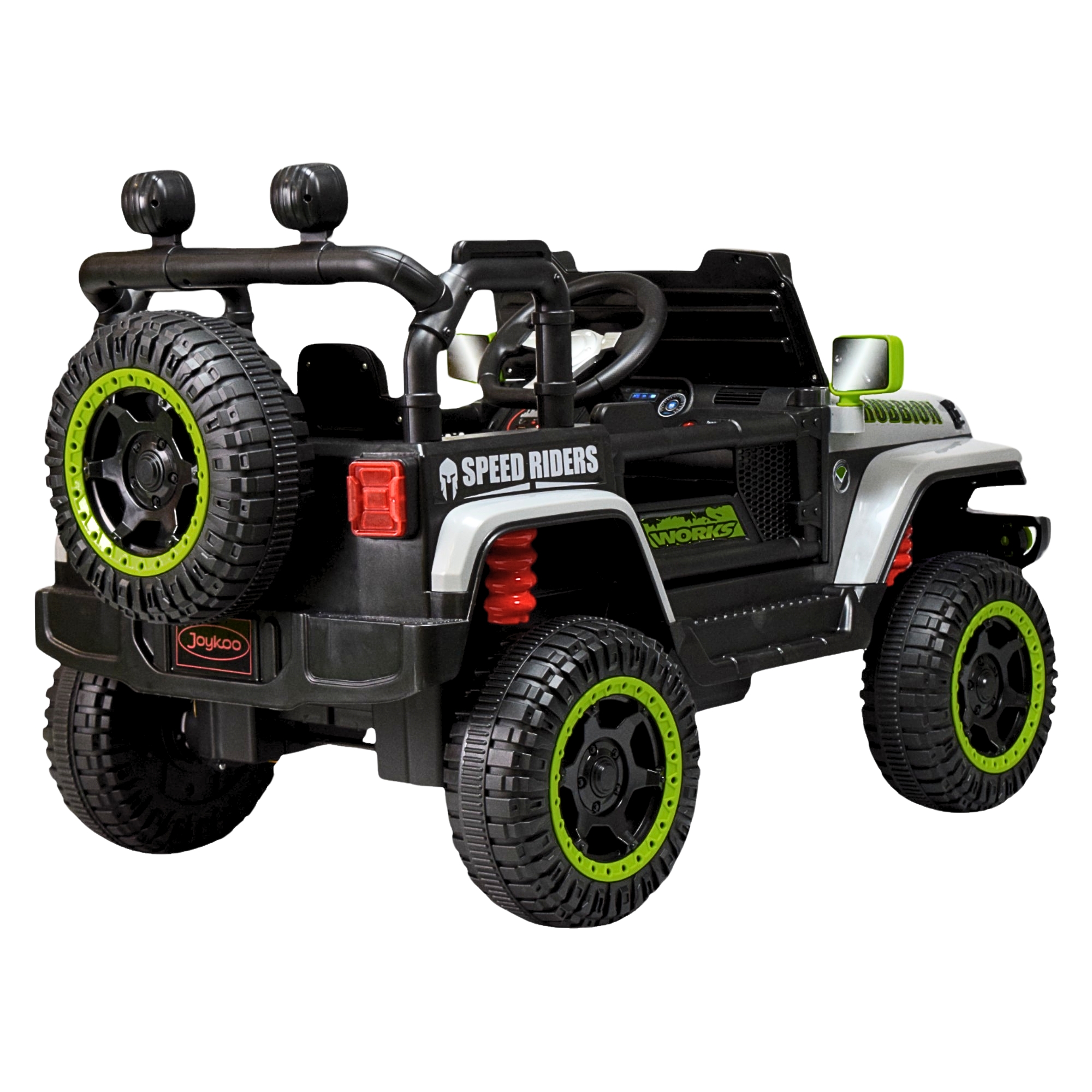 Montable Electrico Camioneta Para Niños Control Remoto Luz 12v - GRIS