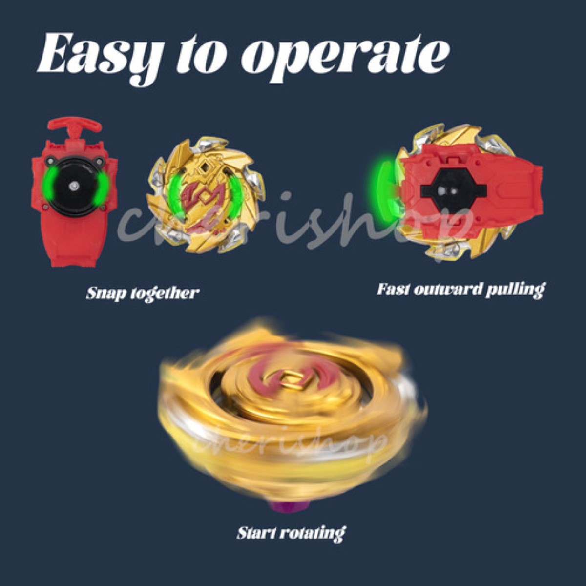 Trompos Top Beyblade Burst Bey Blade Battle, 4 Piezas colores