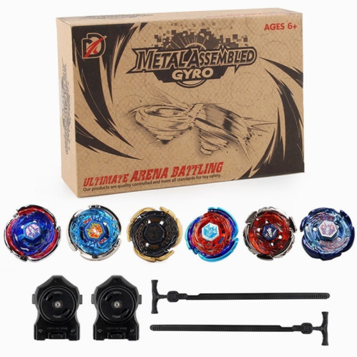 Beyblade Metal 6 Piezas Juguetes De Batalla Trompos colores