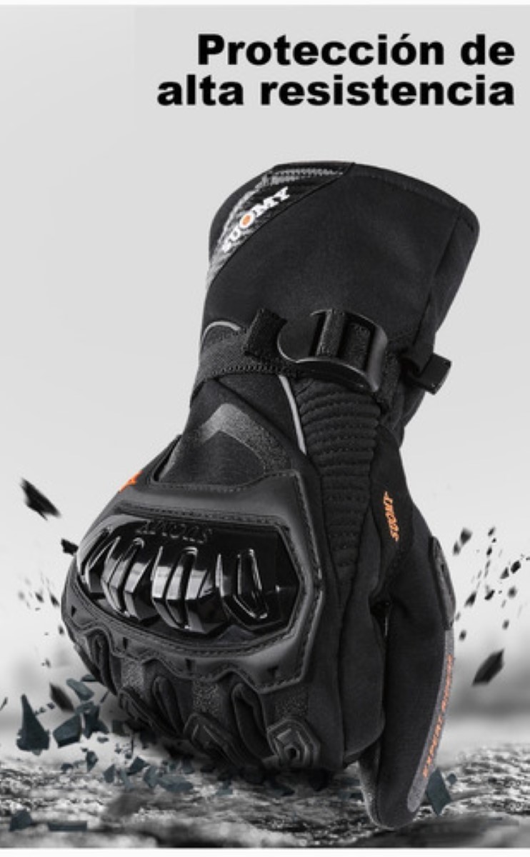 Guantes De Moto Invierno Frio Impermeables Y Térmicos Táctil talla G