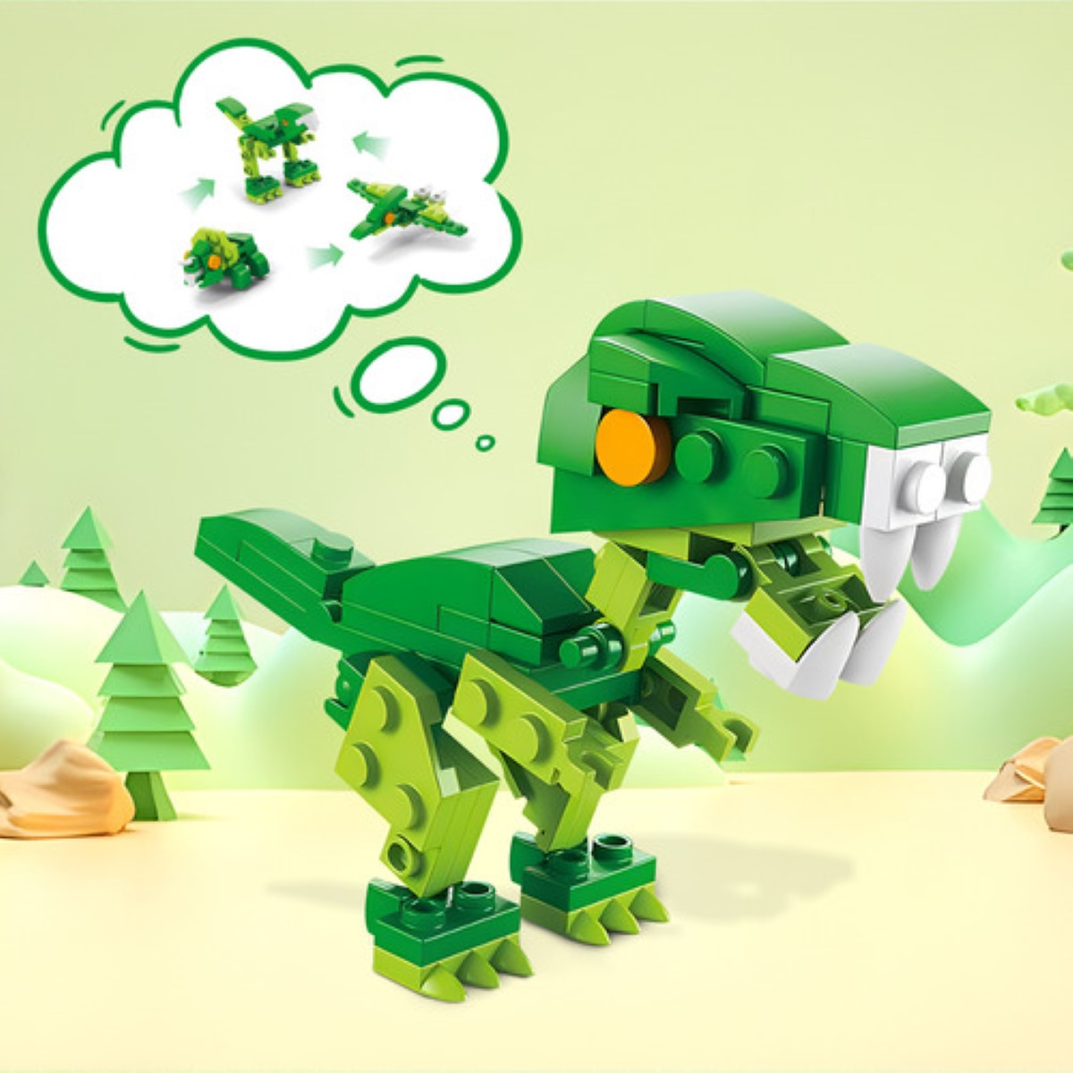3d Juego De Bloques De Construcción De Mini Animales 12 En 1 COLORES