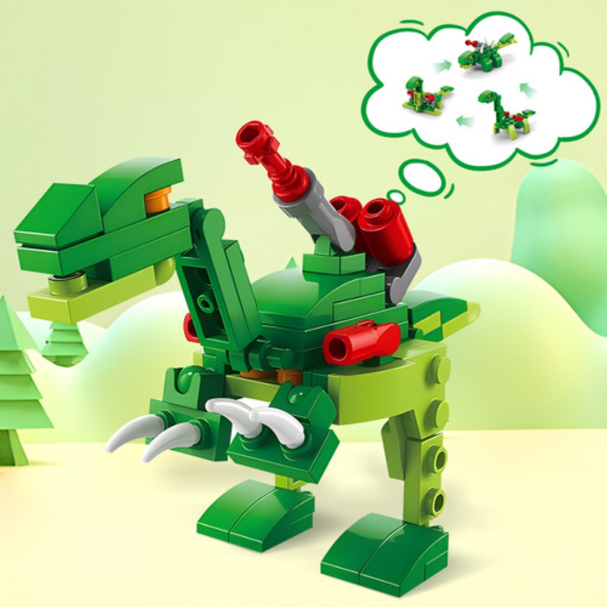 3d Juego De Bloques De Construcción De Mini Animales 12 En 1 COLORES