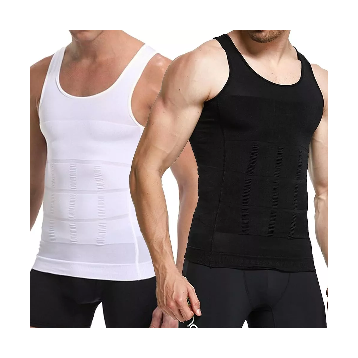 2pz Camiseta De Compresión Para Hombre Faja Interior Playera Talla M