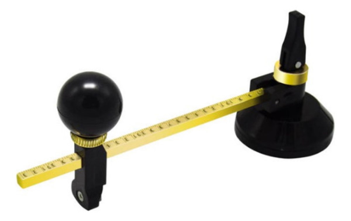 Herramienta Para Cortar Vidrio Circular 40cm NEGRO AMARILLO