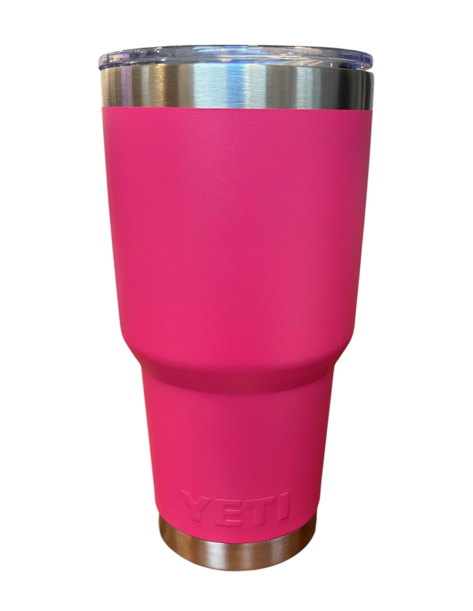 Termo Yeti de acero inoxidable Fucsia con tapa push pull 887 ml