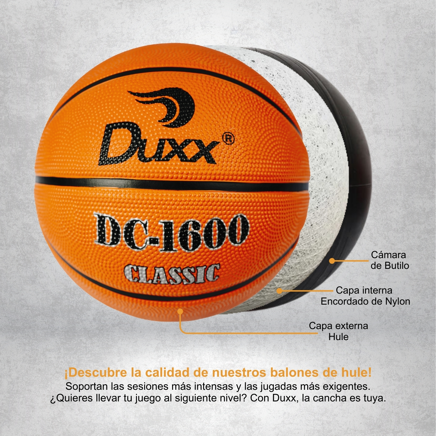 Balón Duxx de Basquetbol #6 Hule 