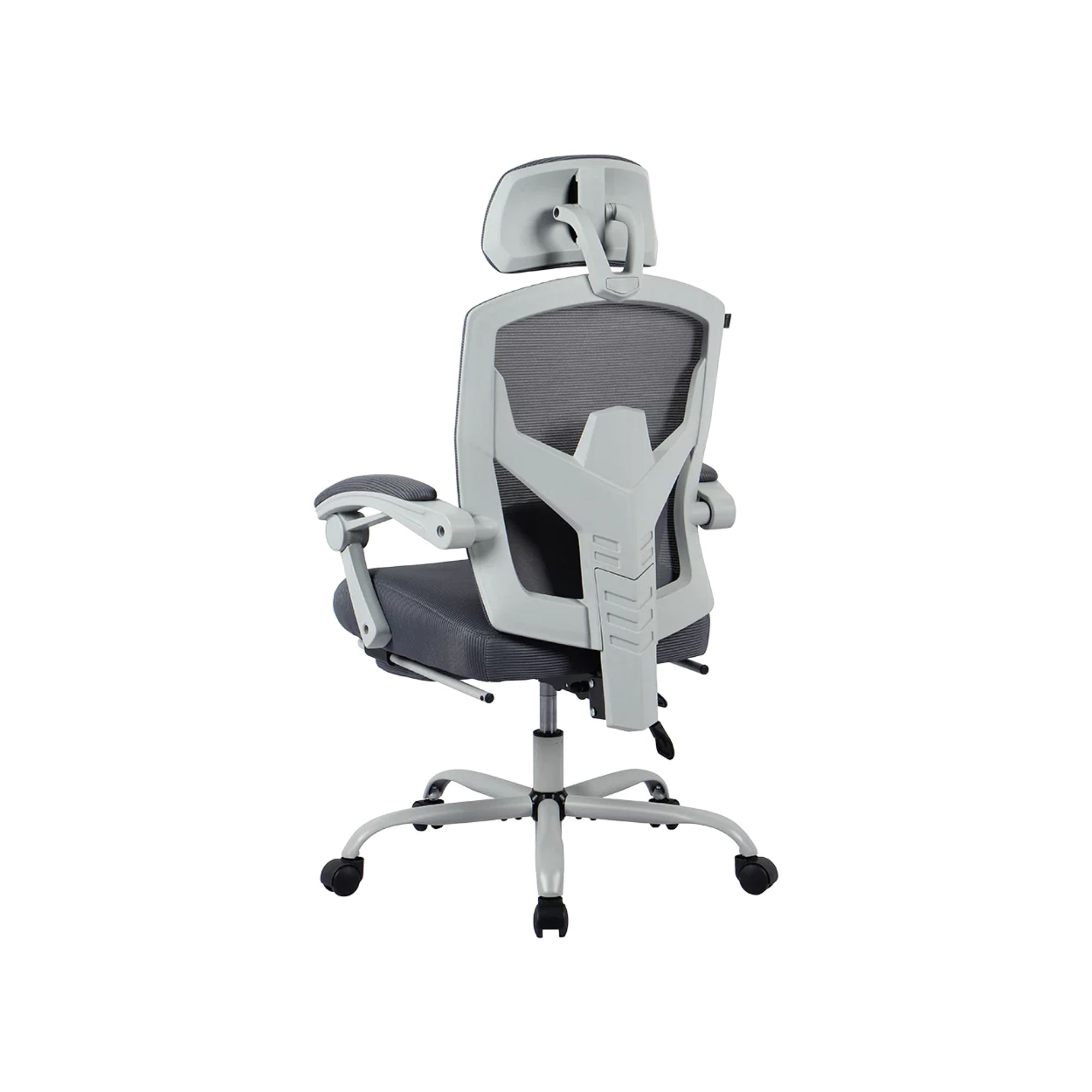 Silla Gamer Balam Rush Bolt Nou, de Malla, Reclinable, Reposa brazos, Reposa pies, hasta 130 Kg, Gris