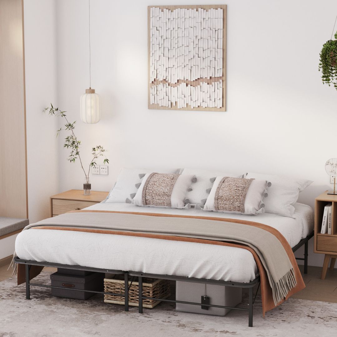 Base Cama Queen Plegable Portátil Metálica De Colchón.