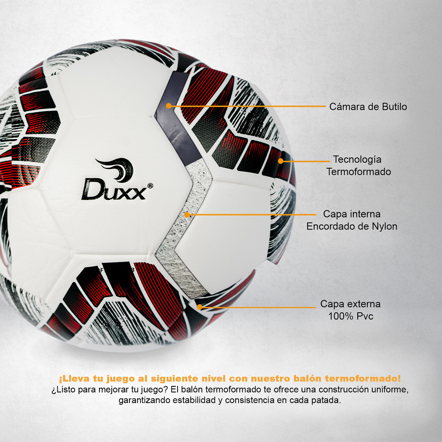 Balón Fútbol Soccer Duxx Termoformado #5