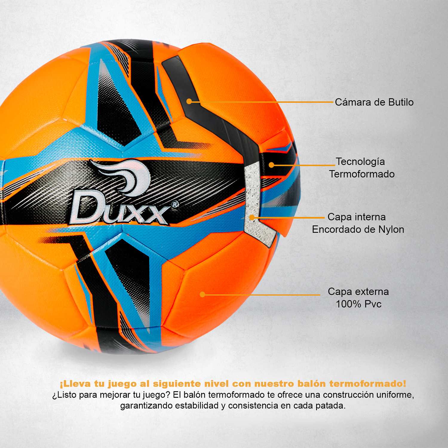 Balón Fútbol Soccer Duxx Termoformado #5