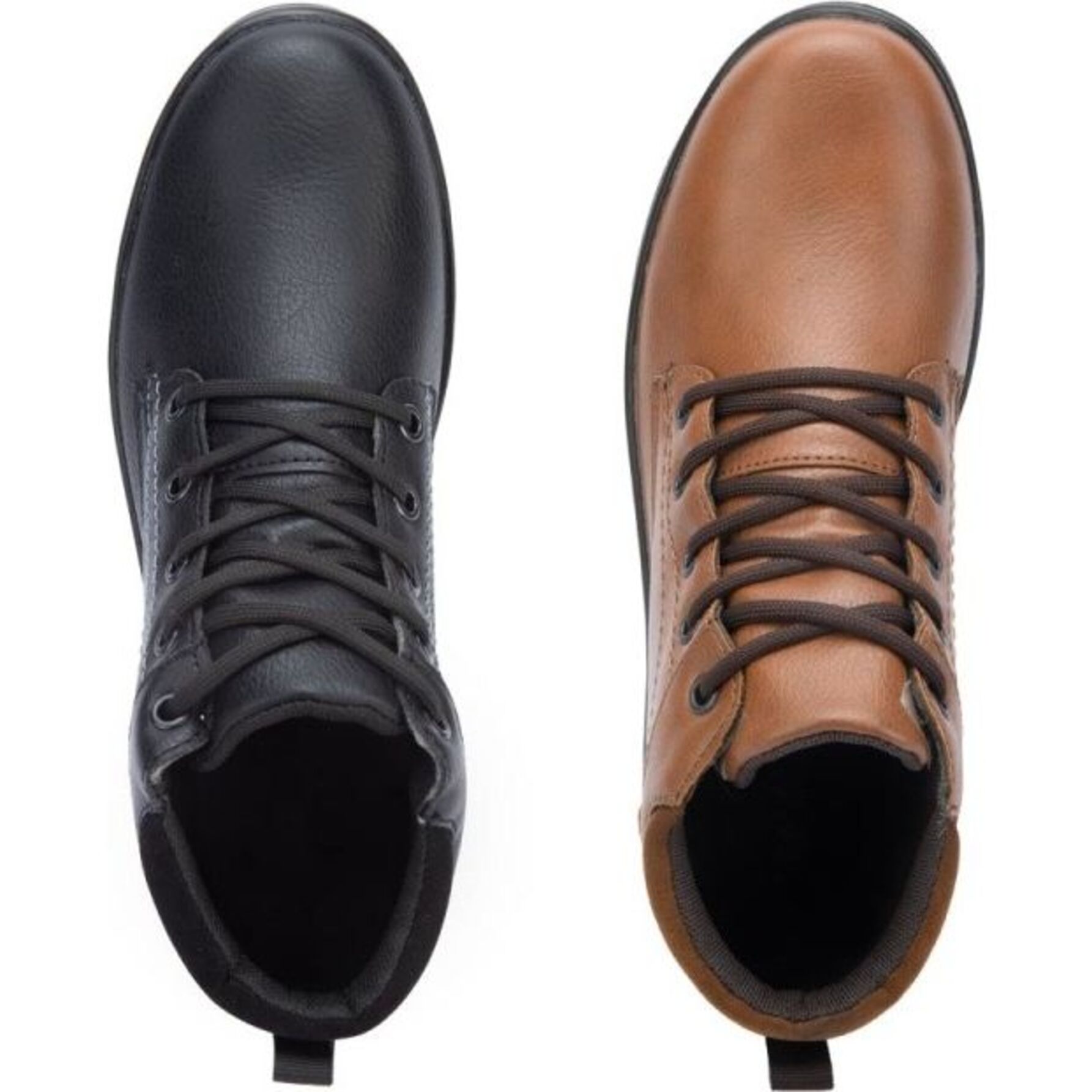 Kit de 2 pares de botines para mujer, con agujetas, acabado flotter, colores negro y café, marca Shosh 1139254