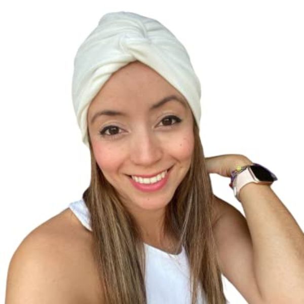 Mãe Baby Set 3 Turbantes Gorro Algodón Mujer Musulmán Oncológico (Blanco, Negro, Rojo)