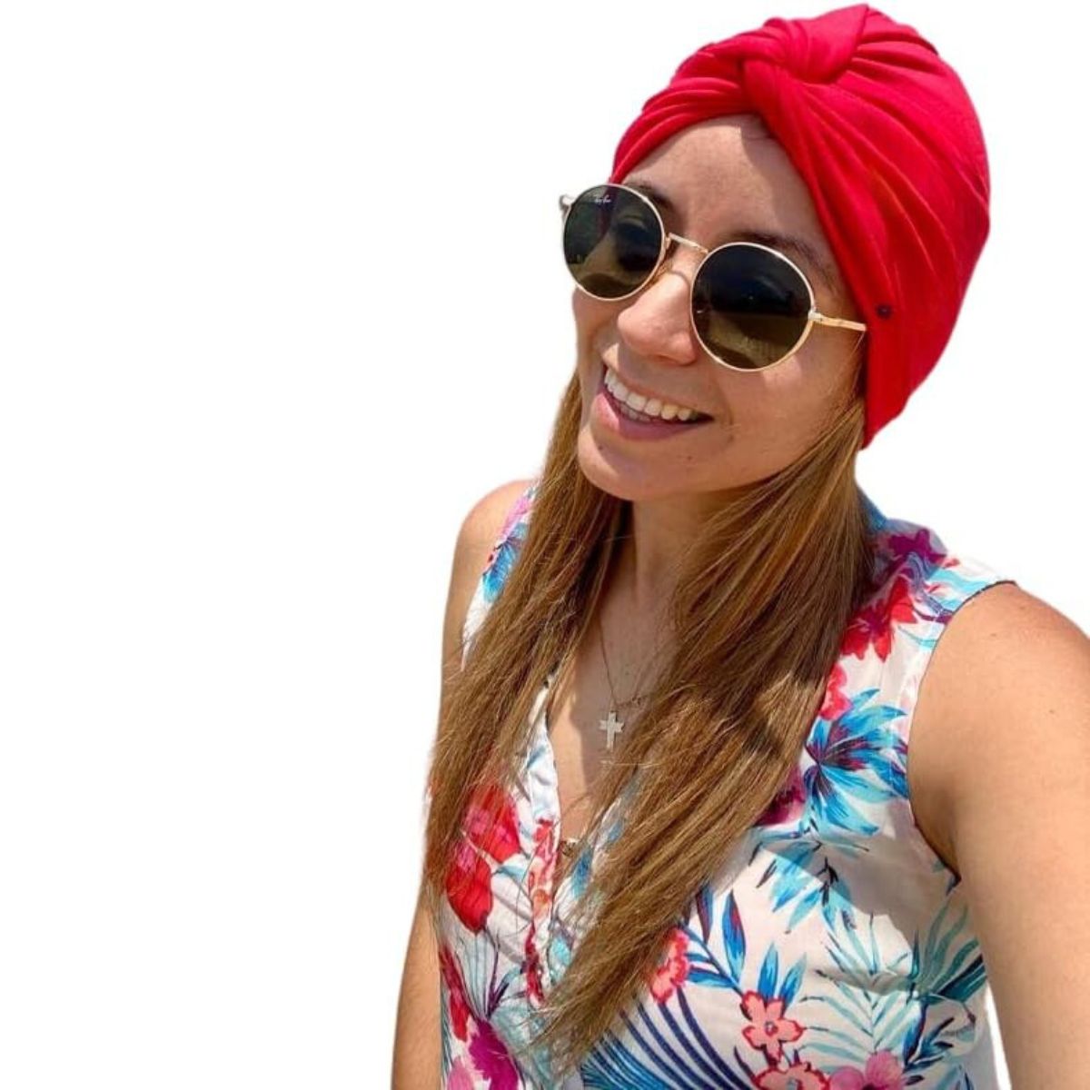 Mãe Baby Set 3 Turbantes Gorro Algodón Mujer Musulmán Oncológico (Blanco, Negro, Rojo)