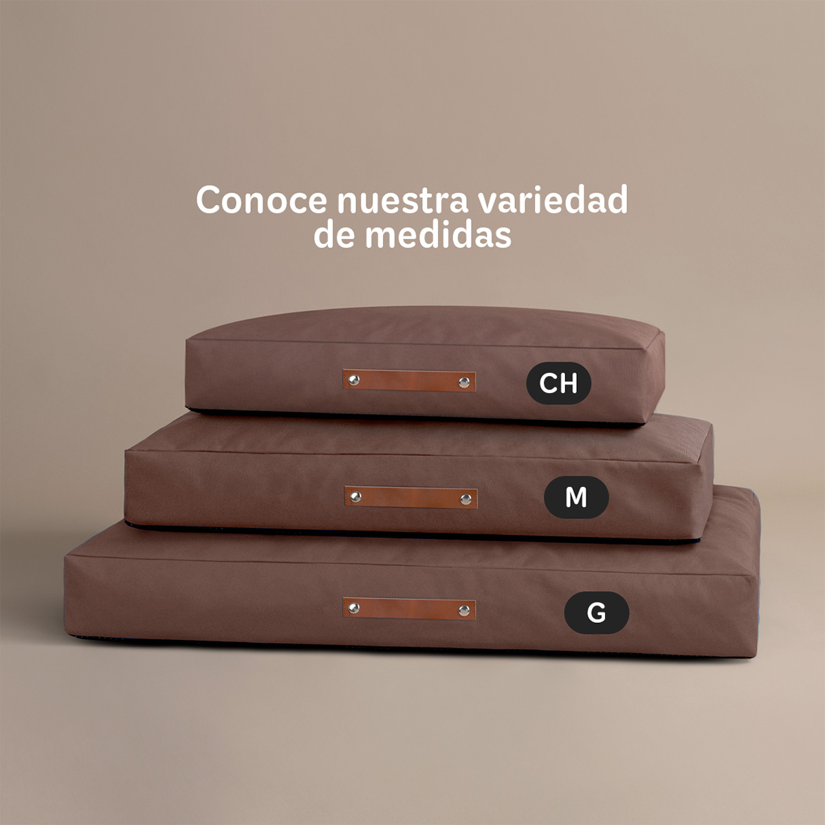 Cama Antiestrés de Foam para Perro y Gato tamaño Grande, Colchoneta para Mascota Lavable Café ESQUIMAL