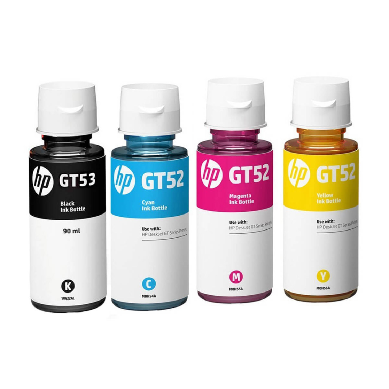 Kit de Tintas  GT53 Negro, GT52 cyan, magenta, Amarillo