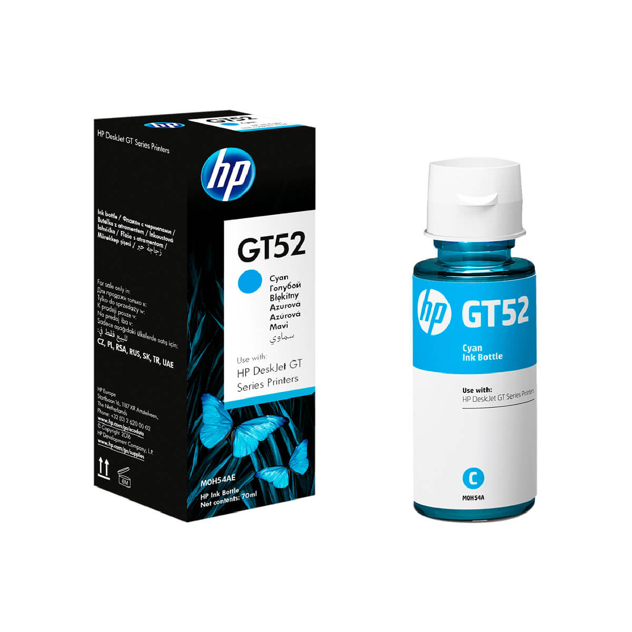 Kit de Tintas  GT53 Negro, GT52 cyan, magenta, Amarillo