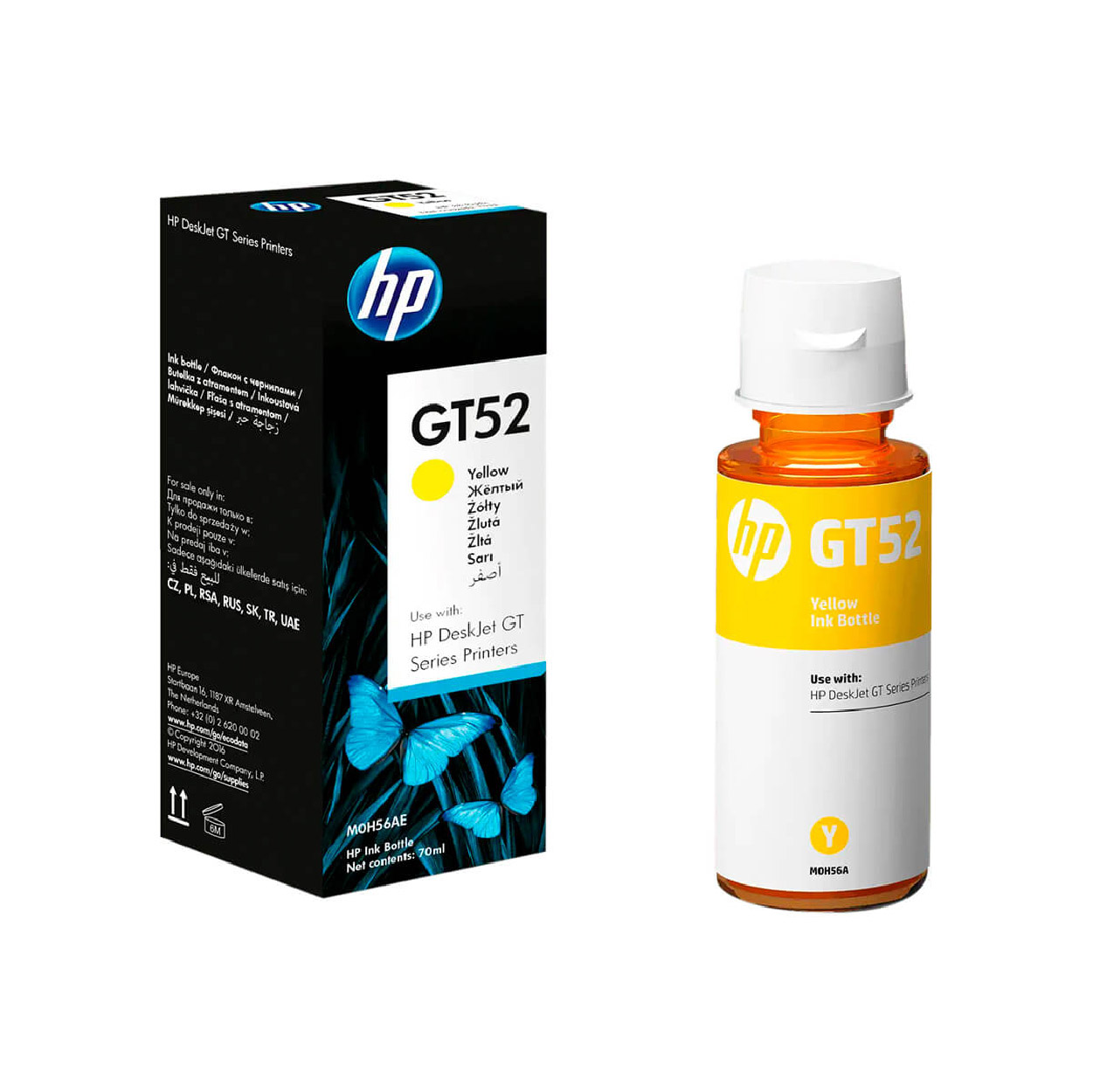 Kit de Tintas  GT53 Negro, GT52 cyan, magenta, Amarillo