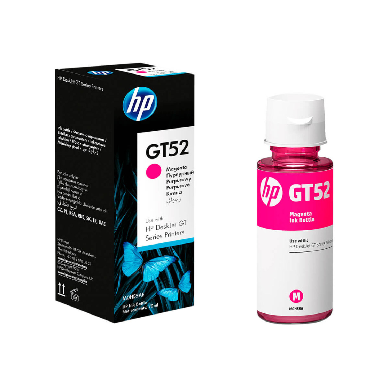 Kit de Tintas  GT53 Negro, GT52 cyan, magenta, Amarillo