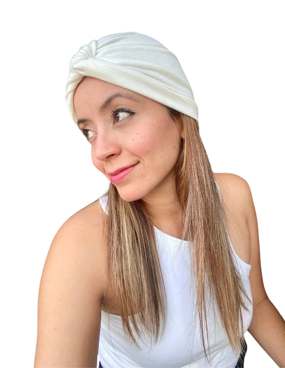 Mãe Baby Set de 3 Turbantes Gorro Algodón Mujer Musulmán Oncológico (Verde Dino, Blanco y Lila Malva)