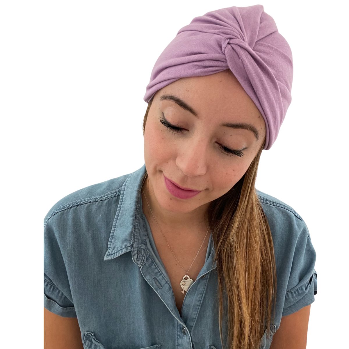 Mãe Baby Set de 3 Turbantes Gorro Algodón Mujer Musulmán Oncológico (Verde Dino, Blanco y Lila Malva)