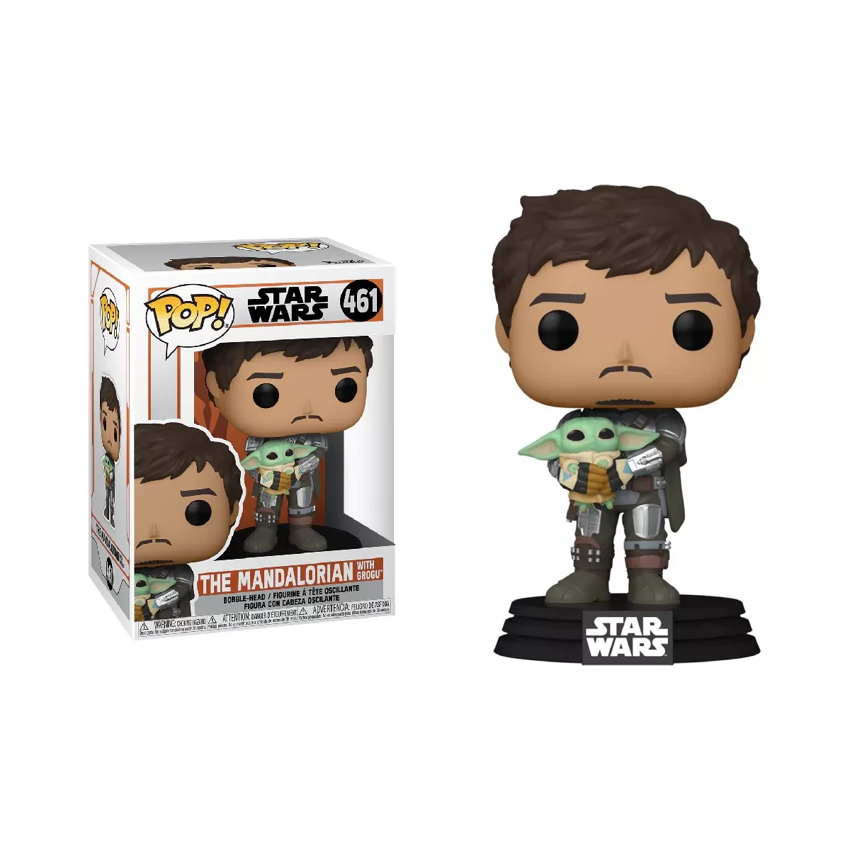 Funko Pop Star Wars: The Mandalorian - Mando Con Baby Yoda