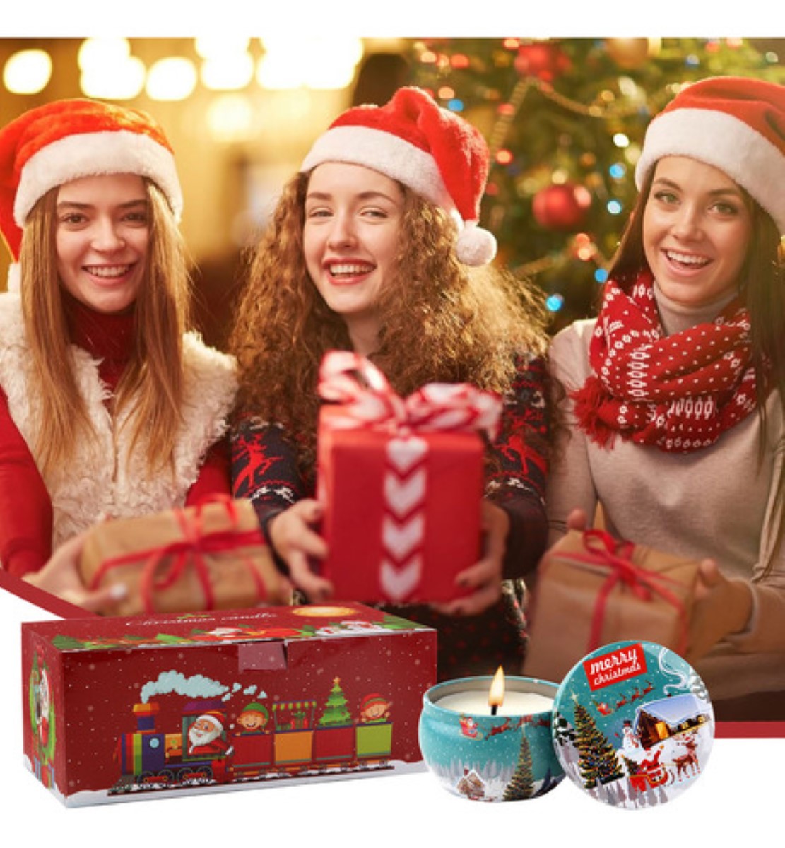 Vela Aromática De Navidad 16pzs Velas Perfumadas De Navidad