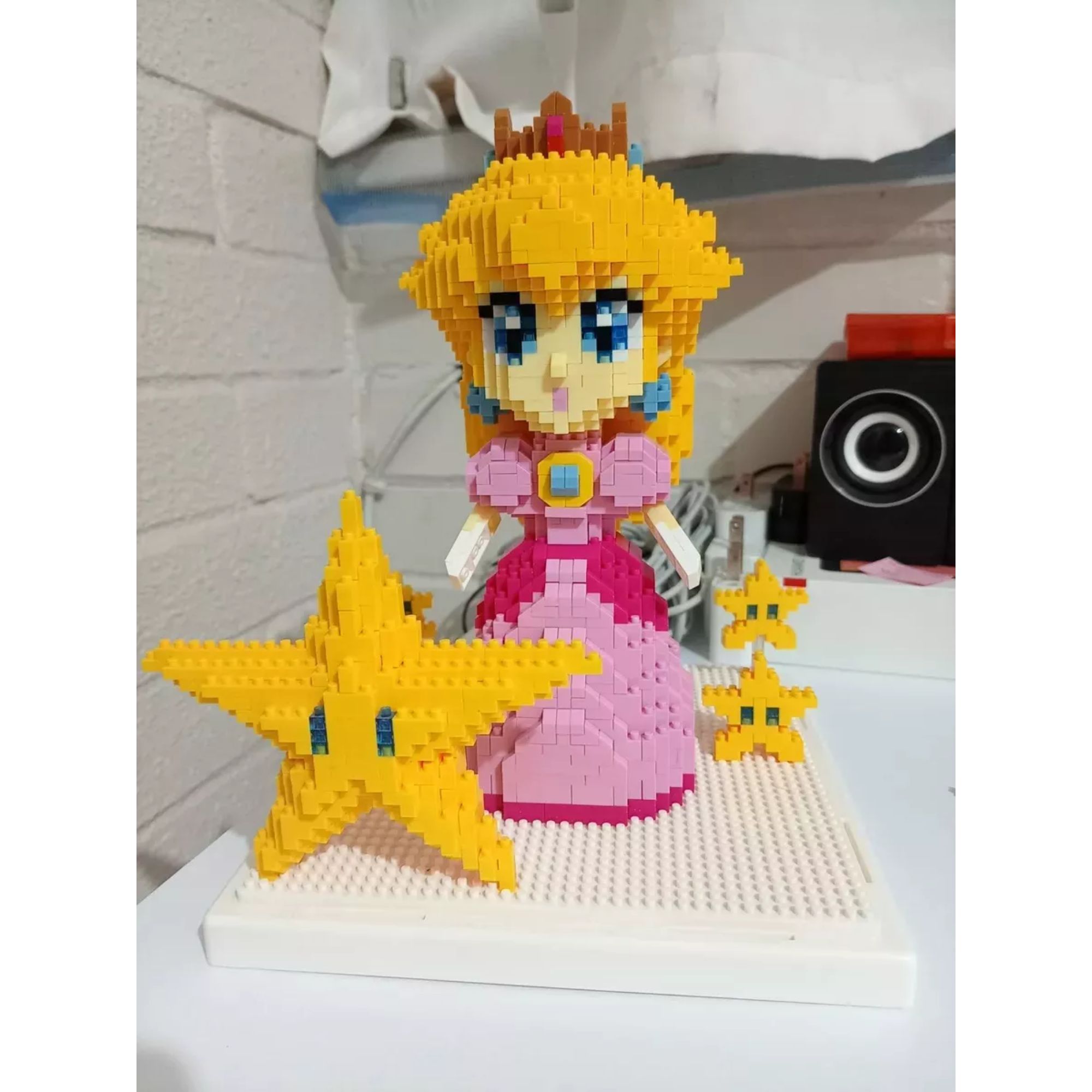Princesa Peach Set Mini Bloques Armables 3d Super Mario Bros Rompecabezas Figura armable Princesa Peach 