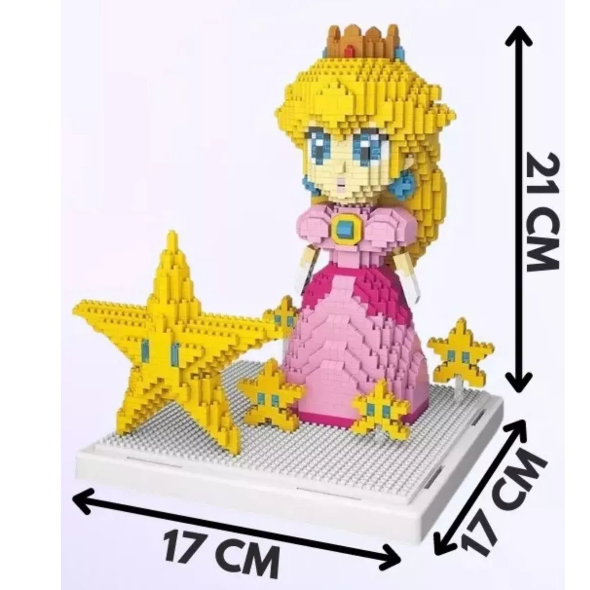 Princesa Peach Set Mini Bloques Armables 3d Super Mario Bros Rompecabezas Figura armable Princesa Peach 